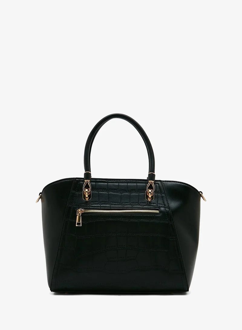 Khizana Croc Effect Panel Tote Bag