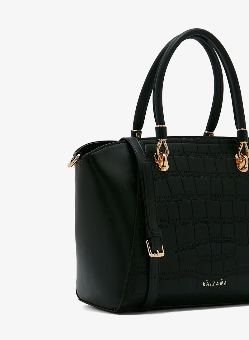 Khizana  Croc Effect Panel Tote Bag for Women | Best Price UAE