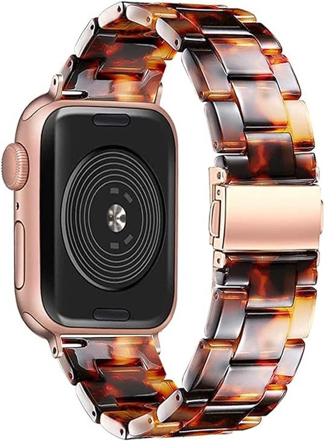Omter Band with Case Compatible with Apple Watch 49mm 45mm 44mm 42mm 41mm 40mm 38mm, Women Men Fashion Resin Strap Bumper Compatible with iWatch Ultra 2/1 Series 9/8/7/SE/6/5/4,Series - Image 3