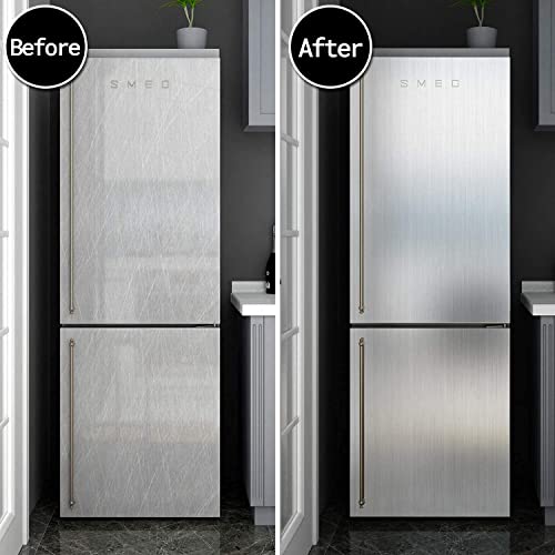 Timeet Silver Self-Adhesive Vinyl Wallpaper, 17.7x196.85 inches, Waterproof, Stain Resistant, Modern Metal Look, DIY Kitchen Cabinet Decor, Peel and Stick, 24.2 sq.ft/Roll - Image 3