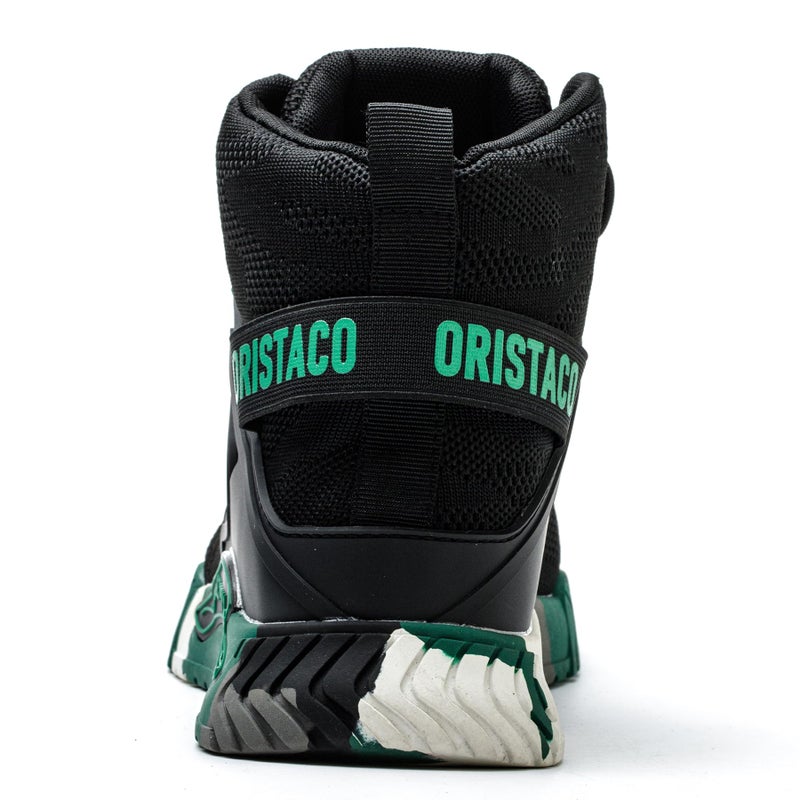 ORISTACO Work Safety Crew Boots Lightweight Breathable Industry Construction Steel Toe Sneakers, 0297 Green 48 - Image 4