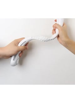JAJEEK Portable Rechargeable Neck Fan – Hands-Free Bladeless Wearable Personal Air Cooler with 3 Adjustable Wind Speeds, USB Rechargeable, Ultra-Quiet Motor, Lightweight Design for Travel, Gym, Office, and Outdoor Use – White Neck Cooling Fan  - Image 3