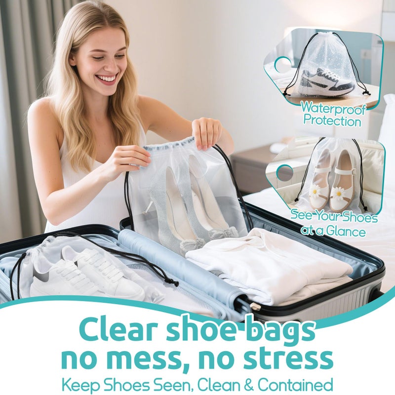 WULIVA ALL INCLUDED - 12 Set Packing Cubes for Suitcases Carry On, Travel Essentials/Accessories Luggage Organizer Bags Set, Includes Cubes, Shoes Bag, Matte Cosmetic Bag, Zipper Bags - Image 4