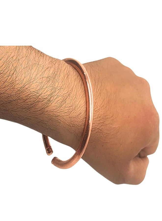 Ervio Pure Copper Kada for Men | Adjustable Tamba Bangle Bracelet with Astrological Benefits | Free Size Traditional Hand Kada - Image 4