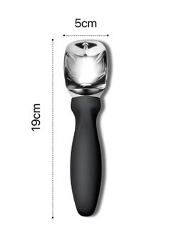 sokany Ice Cream Scoop Stainless Steel with Comfortable Handle, Ice Cream Scooper Heavy Duty, Ice Cream Spade Great for Spooning Frozen Hard Gelato and Sorbet, Cookie Dough, Melon (Black)  - Image 2