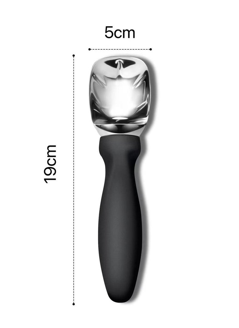 sokany Ice Cream Scoop Stainless Steel with Comfortable Handle, Ice Cream Scooper Heavy Duty, Ice Cream Spade Great for Spooning Frozen Hard Gelato and Sorbet, Cookie Dough, Melon (Black)  - Image 2
