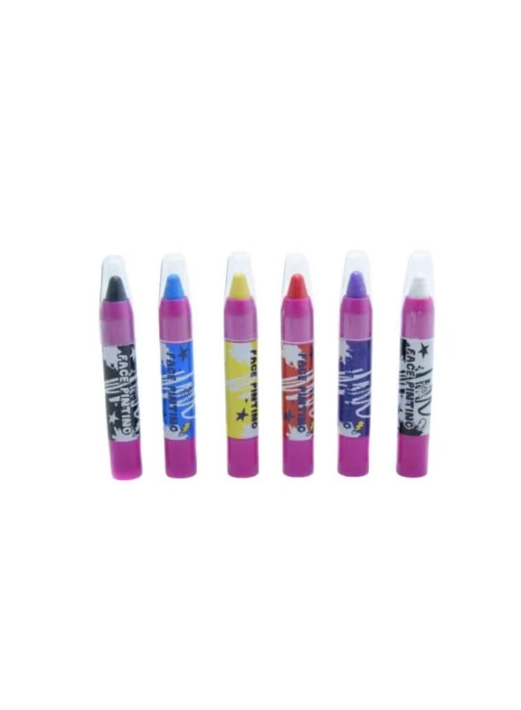 6 Colors Face Paint Crayons Kits for Kids, Washable Non-Toxic Face Painting Halloween Cosplay Makeup Body Paint Crayons for Music Festival Holiday Birthday Party Favor Gifts… - Image 3