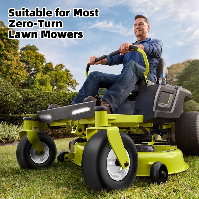 RONPOW 13x5.00-6 Flat Free Lawn Mower Tire and Wheel, 13x5x6 Solid Front Tires for Zero Turn Mower, 500Lbs Load, 3/4", 5/8" and 1/2" Bearings, 4.33"-6.73" Hub for Residential Commercial, 2Pack Gray - Image 3