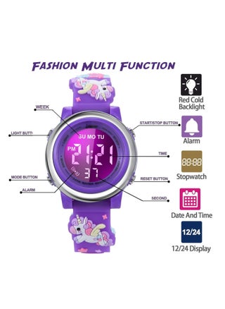 Kids Digital Luminous Watches for Girls Boys 3D Cartoon 7 Color Lights Waterproof Sport Outdoor LED Electronic Wrist Watch with Alarm Stopwatch Wristwatch 3 to 12 Years Children - pzsku/ZEEB1AFDEF85DC87D3901Z/45/_/1724774527/284118f4-f189-4615-8fe3-50242cb2bc14