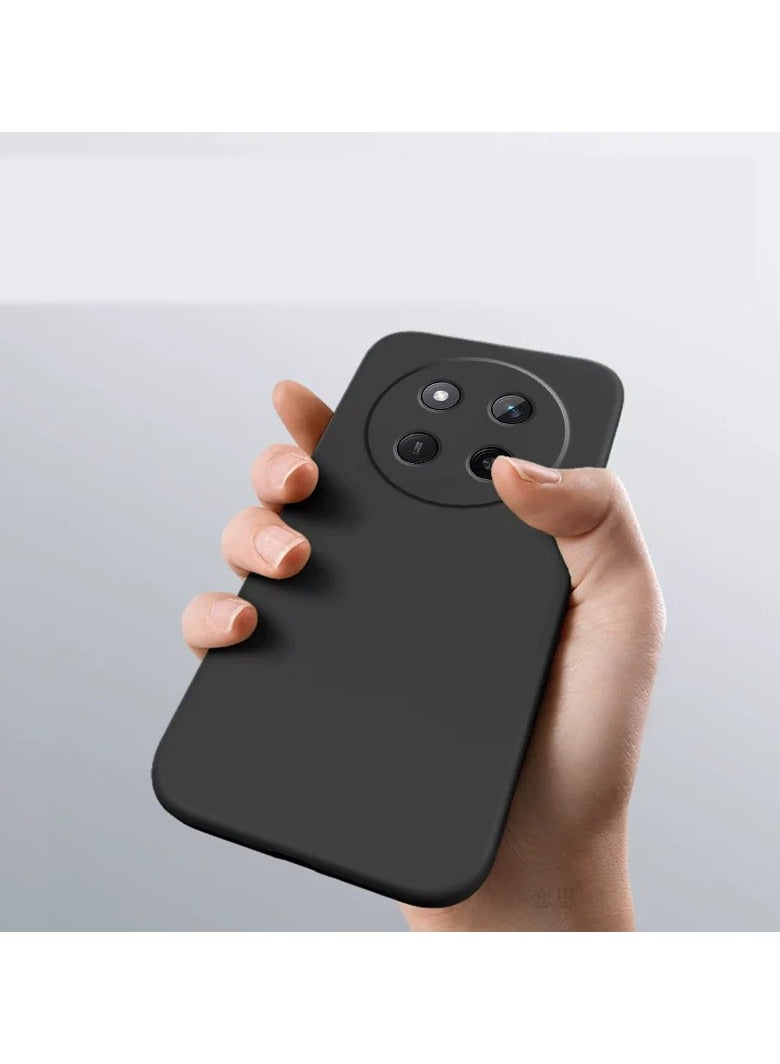 For Honor X9c 5G Case Slim Liquid Silicone Protective Cover Black - Image 3