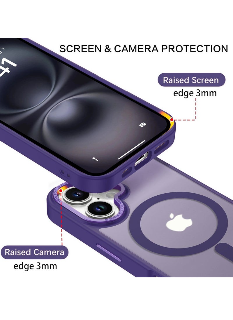 iPhone 16 MagSafe Case Magnetic Back Cover,【Full Shockproof Protection】Translucent Matte Back, Slim Phone Cover with Strong Magnet for Apple 16 (2024)(Purple) - pzsku/ZEEB1BFC5B3A1D2284973Z/45/_/1726496256/1f85322f-baef-458a-9dff-ecbf197512b4