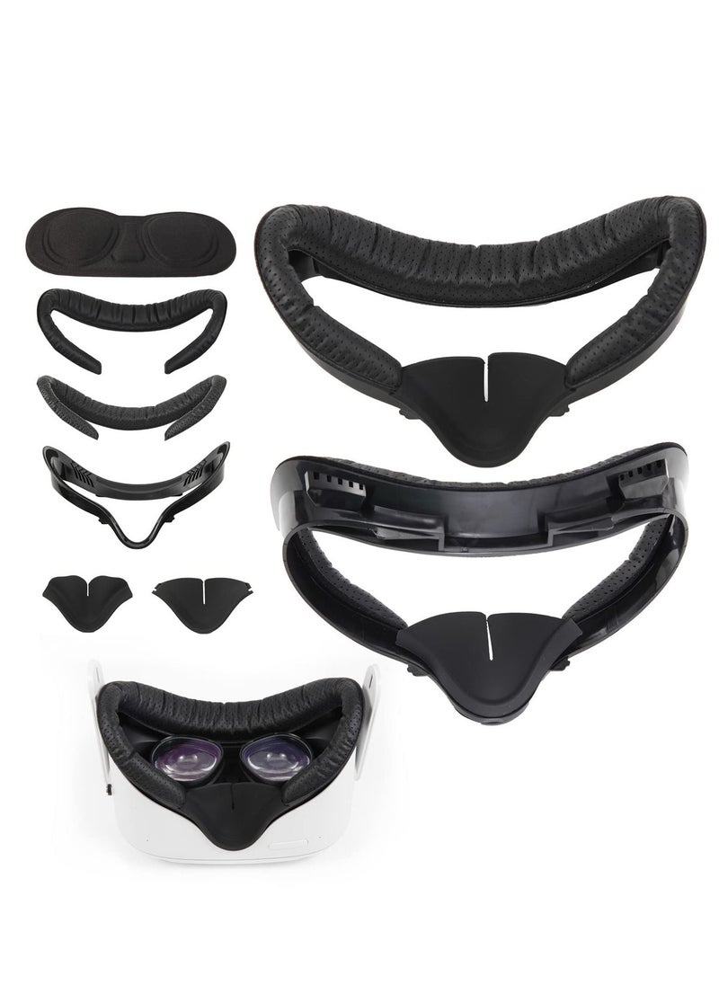 SYOSI Comfortable and Stretchy VR Facial Vent Soft Interface Bracket with Anti Leakage Light PU Leather Foam Face Replacement Pads Custom Comfort 6 in 1 Accessories for Oculus Quest 2  - Image 1