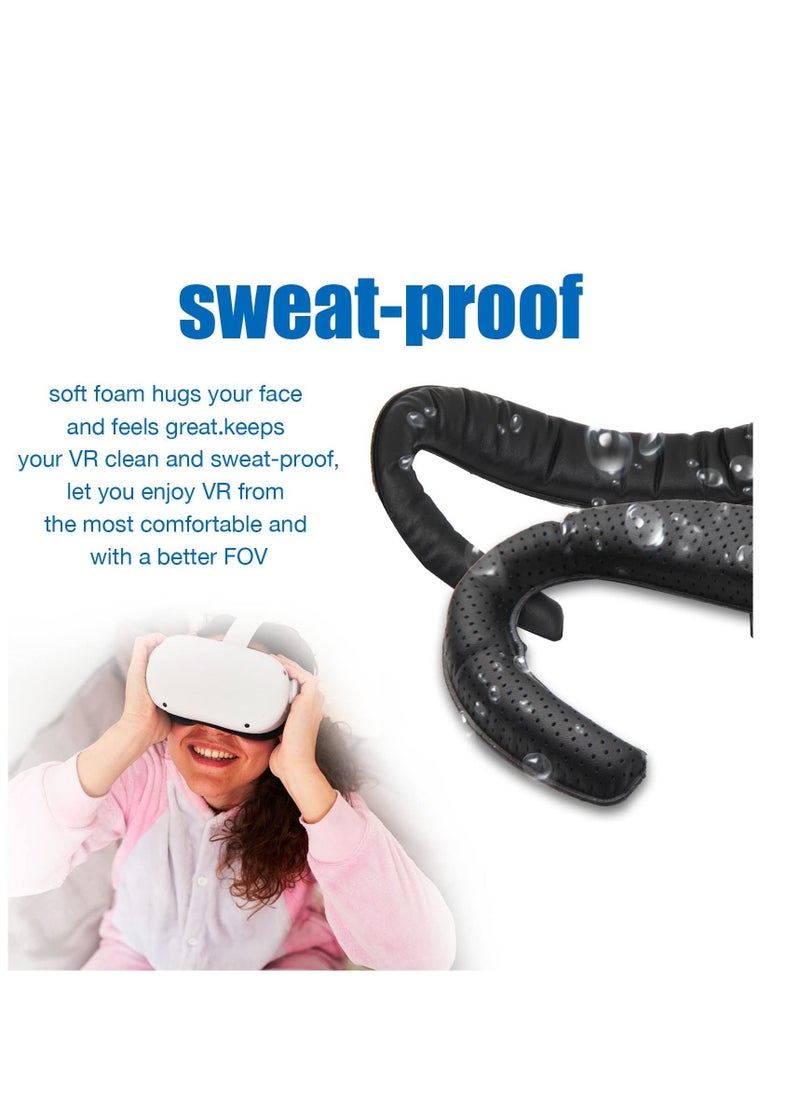 SYOSI Comfortable and Stretchy VR Facial Vent Soft Interface Bracket with Anti Leakage Light PU Leather Foam Face Replacement Pads Custom Comfort 6 in 1 Accessories for Oculus Quest 2  - Image 4