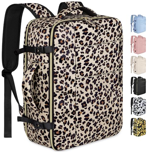 Capolo Travel Backpack for Women Men Waterproof Laptop Backpack Airlines Approved Carry On Backpack Bag Computer Bookbag for Business, Work, Traveling Fits 17 Inch Laptop(Leopard) - Image 1