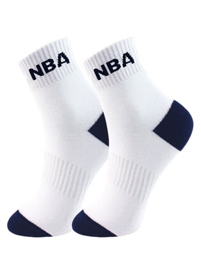 NBA Men'S Socks, Summer Thin Casual Sports Socks, Comfortable Skin-Friendly Seamless Combed Cotton Mid-Calf Business Socks, 6 Pairs - Image 1