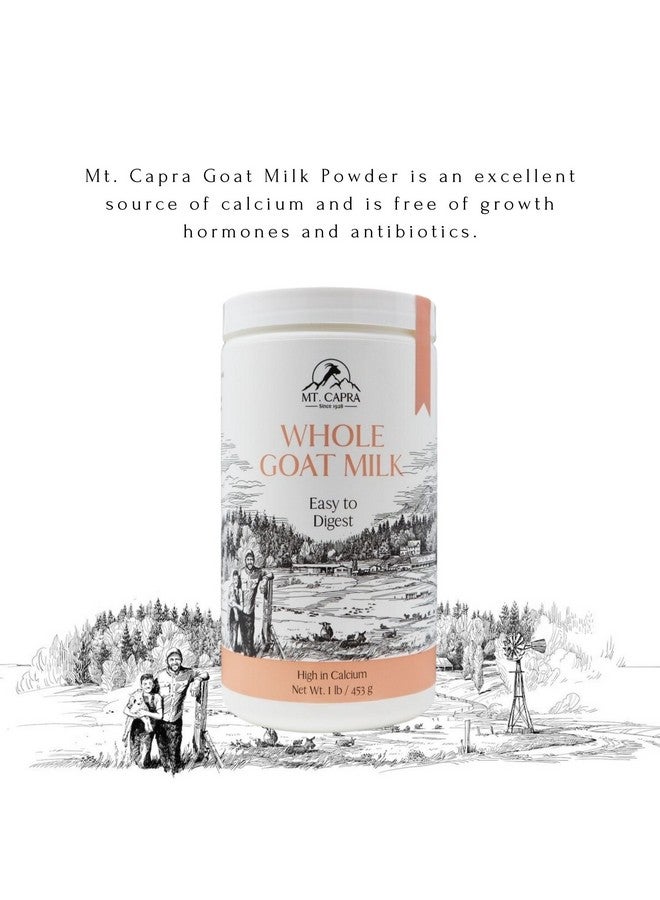 MT. CAPRA SINCE 1928 Whole Goat Milk by Mt. Capra | A Whole Goat Milk Powder from Non-GMO, Grass-fed Goats, Creamy, Great Tasting, Easy to Digest, A2 Milk - 1 pound - Image 4