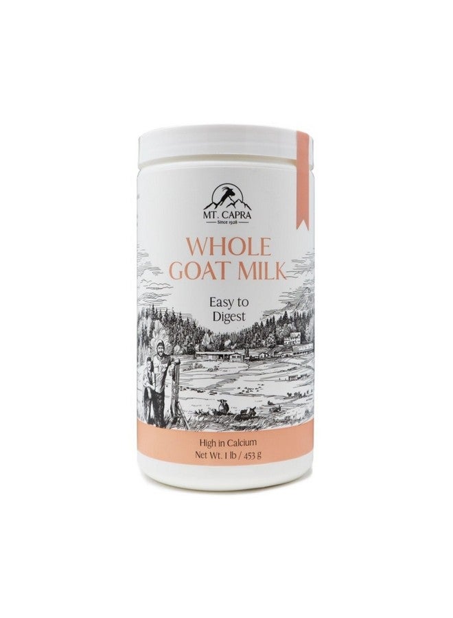 MT. CAPRA SINCE 1928 Whole Goat Milk by Mt. Capra | A Whole Goat Milk Powder from Non-GMO, Grass-fed Goats, Creamy, Great Tasting, Easy to Digest, A2 Milk - 1 pound - Image 1