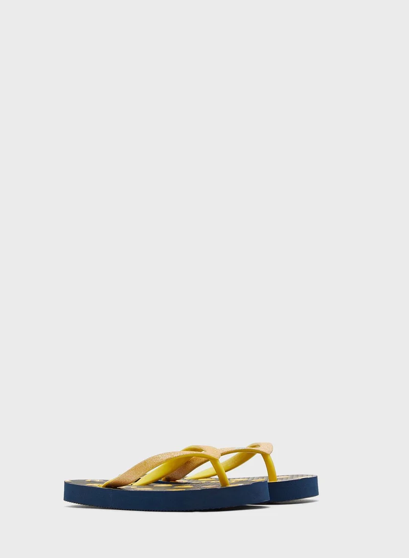 Emoji Kids Emoji Flip Flops