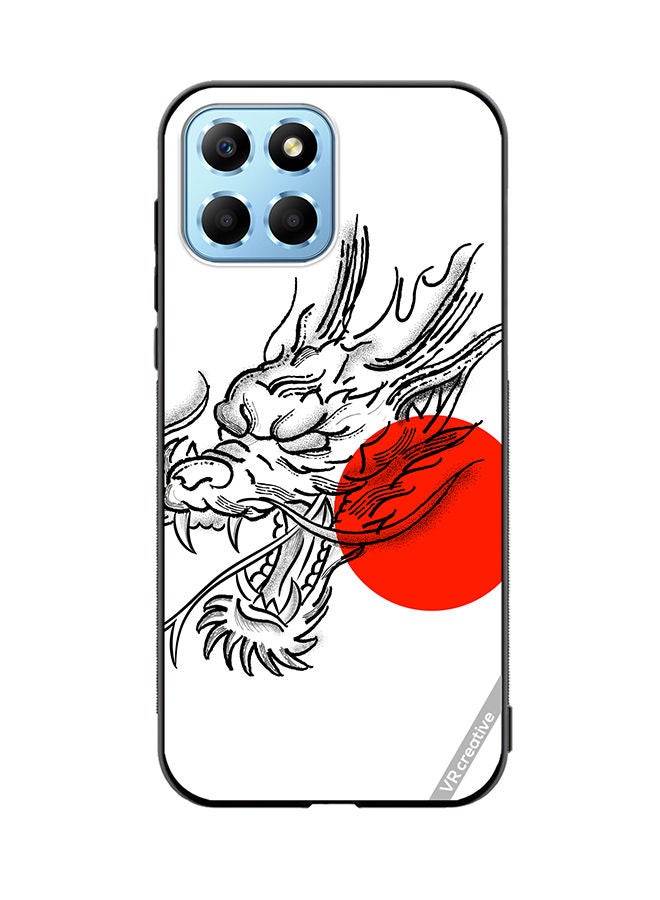 VR CREATIVE Protective Case Cover For Honor X8 5G Red Dragon Design Multicolour - Image 1