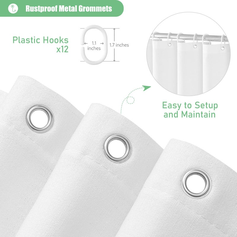 Dynamene Extra Fabric Fabric Startain 84 بوصة مزرعة طويلة من مزرعة مزرعة صفراء وبيضاء مخططة الستارة دش مع بوهو شرابات الفند - Image 5