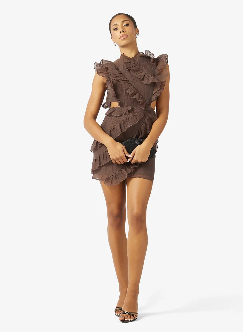 PRETTY LAVISH Joss Ruffle Mini Dress