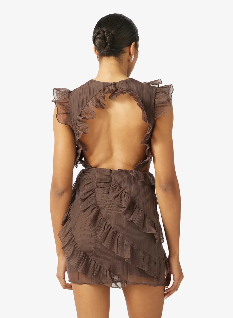 PRETTY LAVISH Joss Ruffle Mini Dress