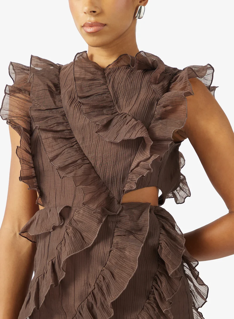 PRETTY LAVISH Joss Ruffle Mini Dress