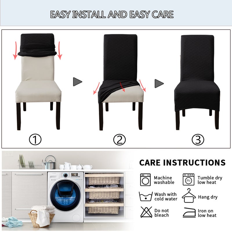 Diamond Jacquard Waterproof Enlarged Chair Cover Wholesale One-Piece Elastic Waterproof Chair Cover Hotel Banquet Chair Cover(Light gray, Ling Ge 01 High Back Chair Cover) - Image 3