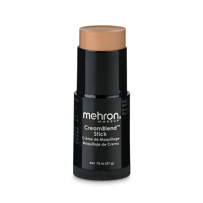 Mehron Makeup CreamBlend Stick | Face Paint, Body Paint, & Foundation Cream Makeup | Body Paint Stick Perfect for Halloween .75 oz (21 g) (Medium 3)