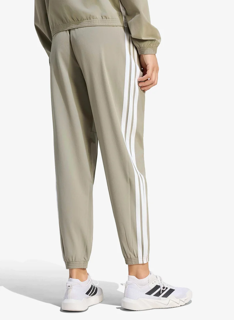 Adidas SILPEB/WHITE 3-Stripes Woven Sweatpants for Women | Best Price UAE