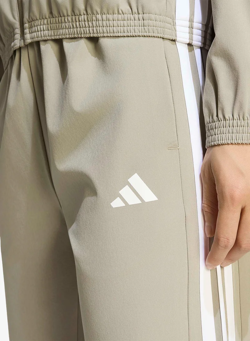 Adidas SILPEB/WHITE 3-Stripes Woven Sweatpants for Women | Best Price UAE