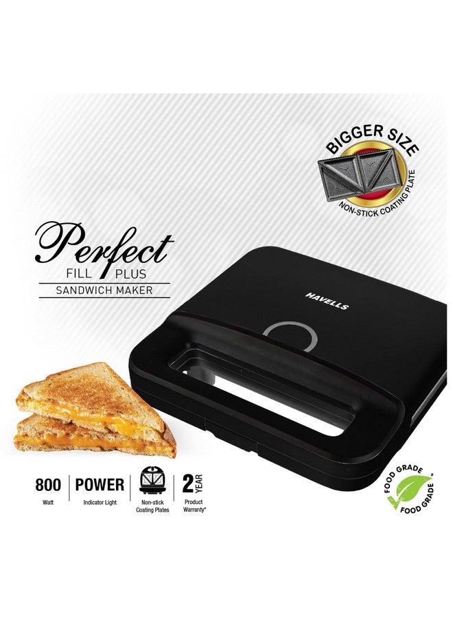 Havells صانعة السندويشات هافيلز بيرفكت فيل بلس (أسود)، 800 وات - Image 3