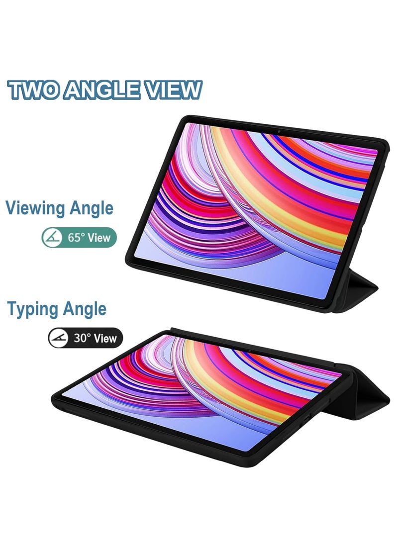 Rock Pow - Case for Xiaomi Redmi Pad Pro 12.1 inch 2024 Released Soft TPU Matte Back Cover with Pencil Slot Standing Folio Slim Lightweight Shell Protective Smart Cover - Image 1
