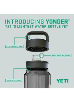 YETI Yonder 750 Ml/25 Oz Water Bottle With Yonder Chug Cap, Charcoal  - Image 2