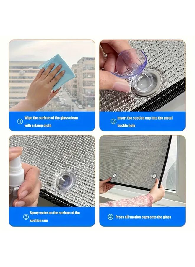 19.69 × 27.56 بوصة فيلم نوافذ معتم لعزل الحرارة مضاد للأشعة فوق البنفسجية رقاقة ألومنيوم للحماية من الشمس - Image 5