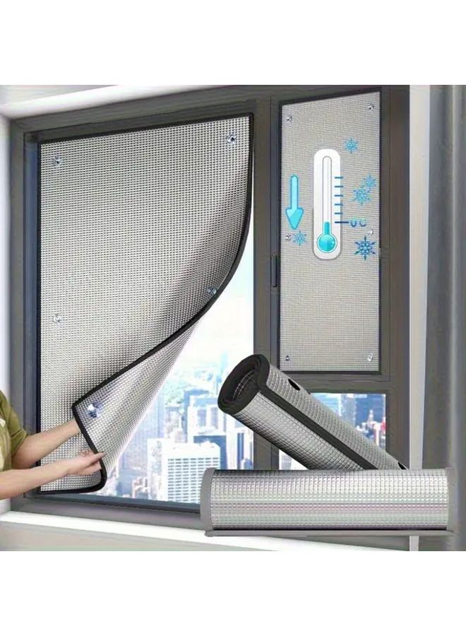 19.69 × 27.56 بوصة فيلم نوافذ معتم لعزل الحرارة مضاد للأشعة فوق البنفسجية رقاقة ألومنيوم للحماية من الشمس - Image 1