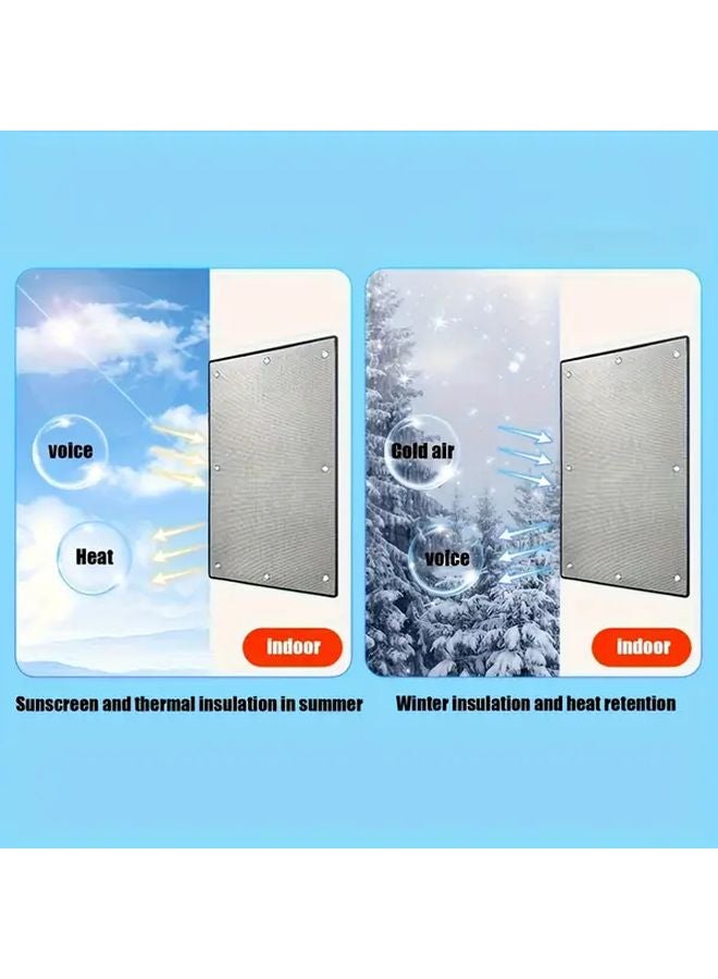 19.69 × 27.56 بوصة فيلم نوافذ معتم لعزل الحرارة مضاد للأشعة فوق البنفسجية رقاقة ألومنيوم للحماية من الشمس - Image 3