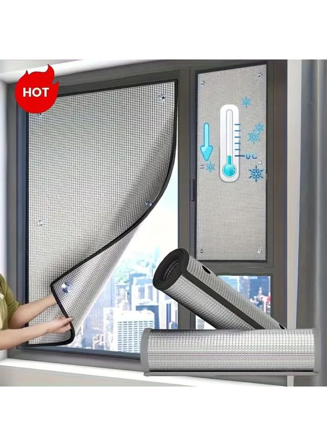 19.69 × 27.56 بوصة فيلم نوافذ معتم لعزل الحرارة مضاد للأشعة فوق البنفسجية رقاقة ألومنيوم للحماية من الشمس - Image 2