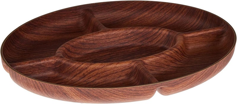 Evelin Nuts and Breakfast Serving Tray, Divided Snack Tray, Nut Bowl Nut Serving Platter, Nut Bowls for Parties Snack Organizer Wooden Serving Trays., Brown, 10327M - Image 3