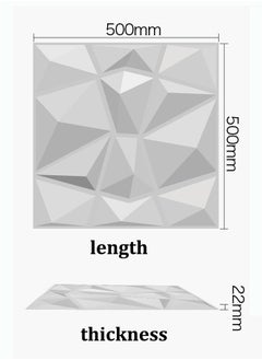Generic 50*50mm 3D Wall Sticker(12PCS) Three-dimensional relief Moisture and water resistant Three-dimensional wall stickers Background wallpaper decorative wall tiles Three-dimensional wall panels Used for decorative wall panels in living rooms and bedroom  - Image 2