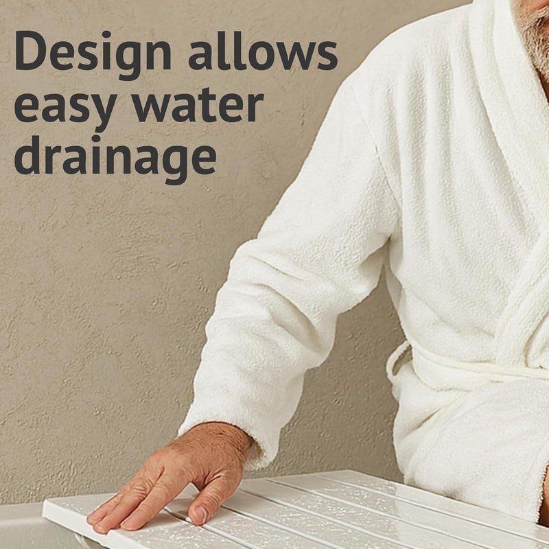 Homecraft Savanah Slatted Bath Board 69 x 35 cm Lightweight Bath Seat for Elderly and Disabled Quick Draining Bathing Aid with Non Slip Fittings Supports up to 190 kg - Image 5