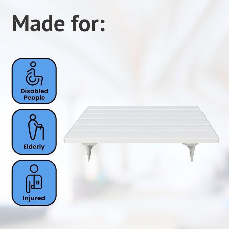 Homecraft Savanah Slatted Bath Board 69 x 35 cm Lightweight Bath Seat for Elderly and Disabled Quick Draining Bathing Aid with Non Slip Fittings Supports up to 190 kg - Image 2