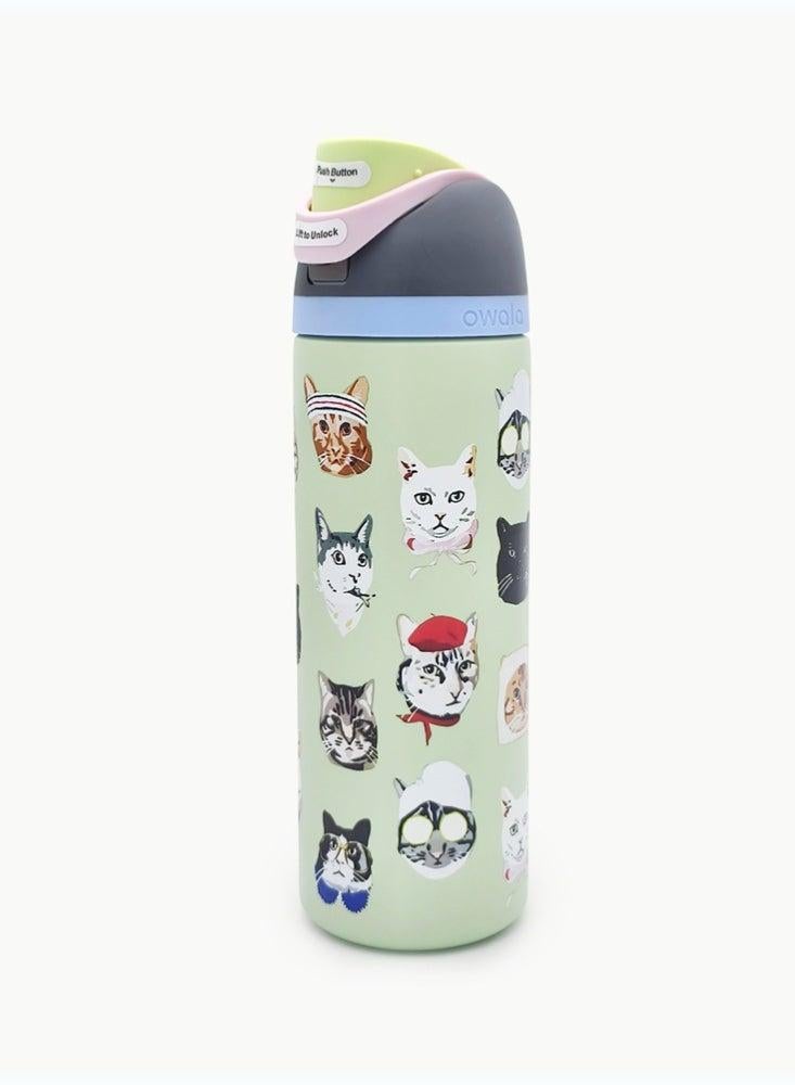 Insulated Stainless Steel Water Bottle With Straw For Sports Travel And School BPA Free Sports Water Bottle(Cat 32OZ) - Image 3