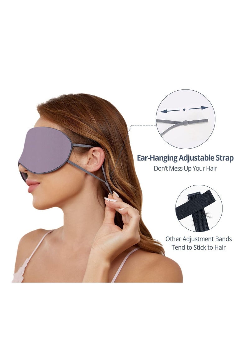 SYOSI Sleeping Mask 2 Pack Warm Cool Double Sided Use of Sleep Mask Super Soft Blindfold with Adjustable Strap Block out Light Comfort Sleep Eye Mask for Travel Meditation Nap - Image 4