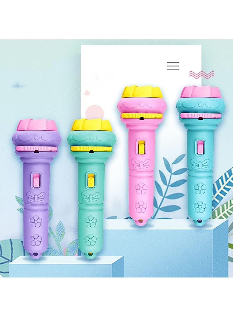 3 Sides 24 Patterns Flash Light Torch for Kids Projection Torch Story Education Learning Night Light Before Going to Bed (purple). - Image 2