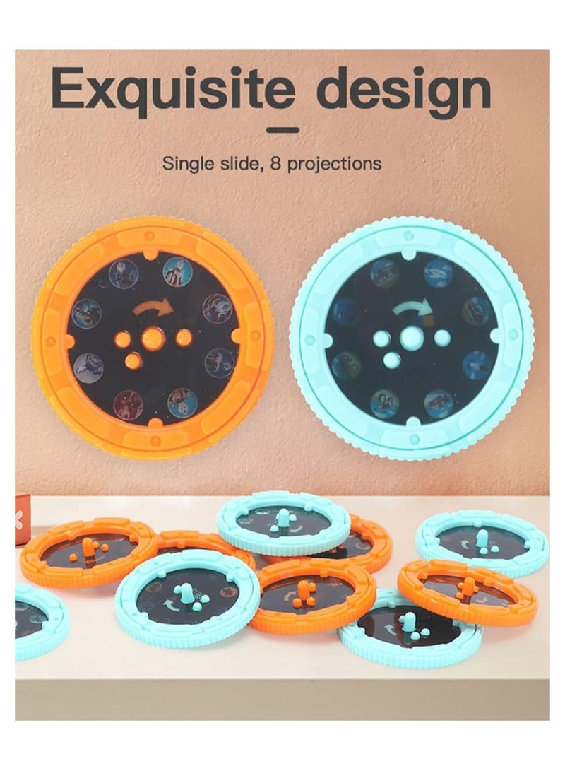 3 Sides 24 Patterns Flash Light Torch for Kids Projection Torch Story Education Learning Night Light Before Going to Bed (purple). - Image 5