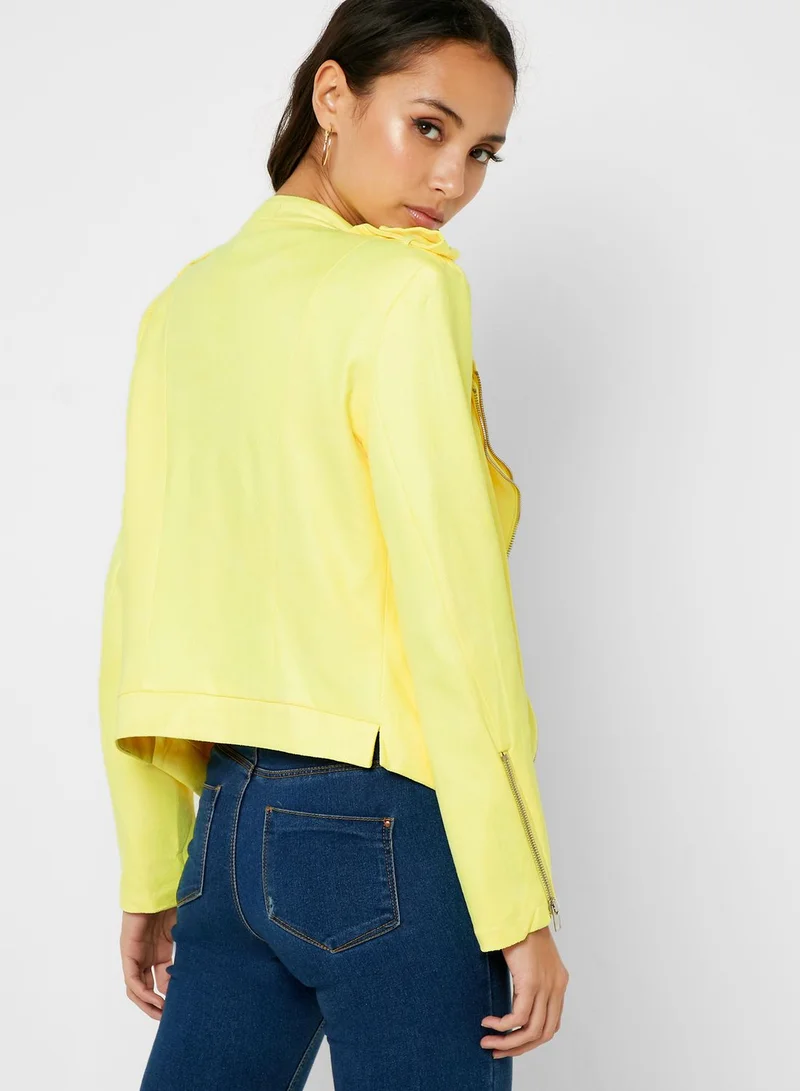 Ginger Suedette Biker Jacket