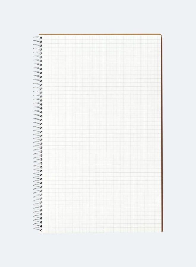 Maruman Spiral Note Basic Grid Notebook- B5, 9.92" x 7.44", 80 Sheets / 160 Pages, 5mm Graph Paper Journal, Perforated Pages & Wire-Bound to Lay Flat, Sturdy Kraft Cover, Made in Japan - Image 2