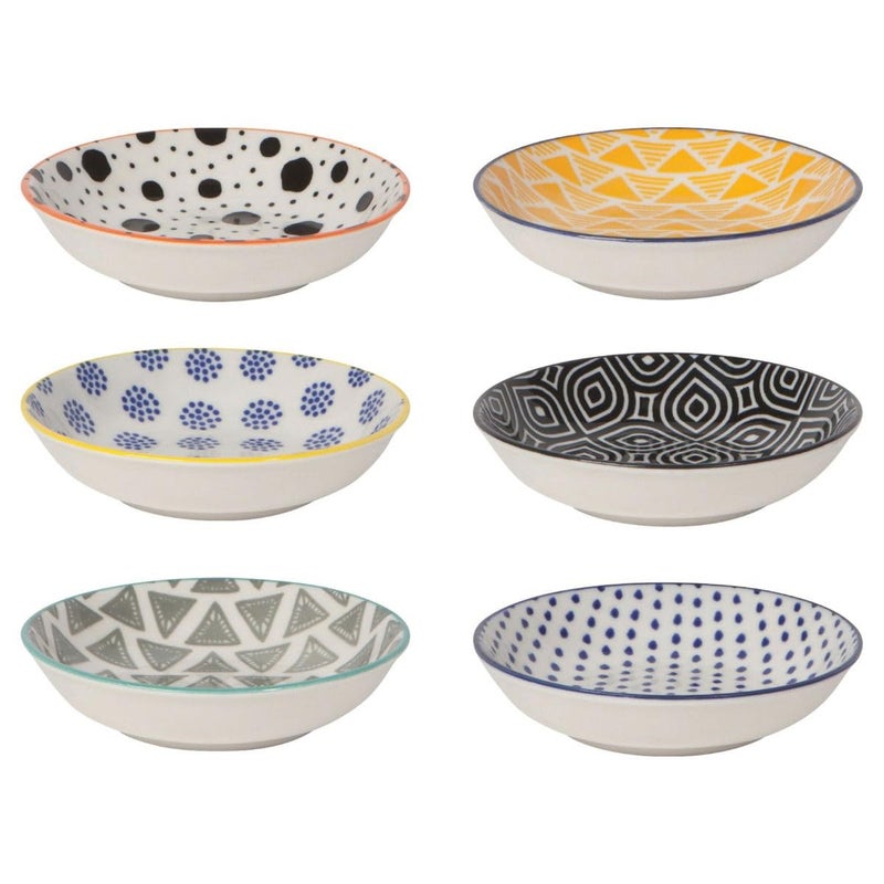 Now Designs Pinch Bowls Bits  Dots Assorted Colors  DIA 375 in x 1 in 2oz  Set of 6