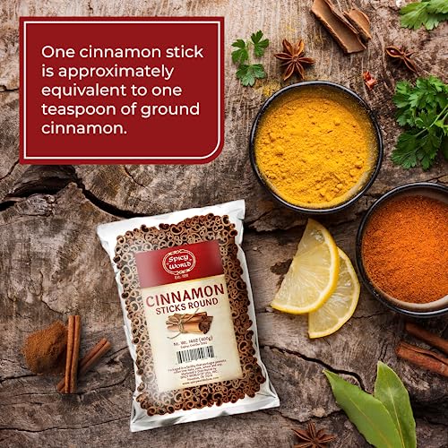 Spicy World Cinnamon Sticks 14 Oz Bag ~100 Sticks - Strong Aroma, Perfect for Baking, Cooking & Beverages - 3+ Inches Length - Cassia Saigon Cinnamon from Vietnam - Image 5